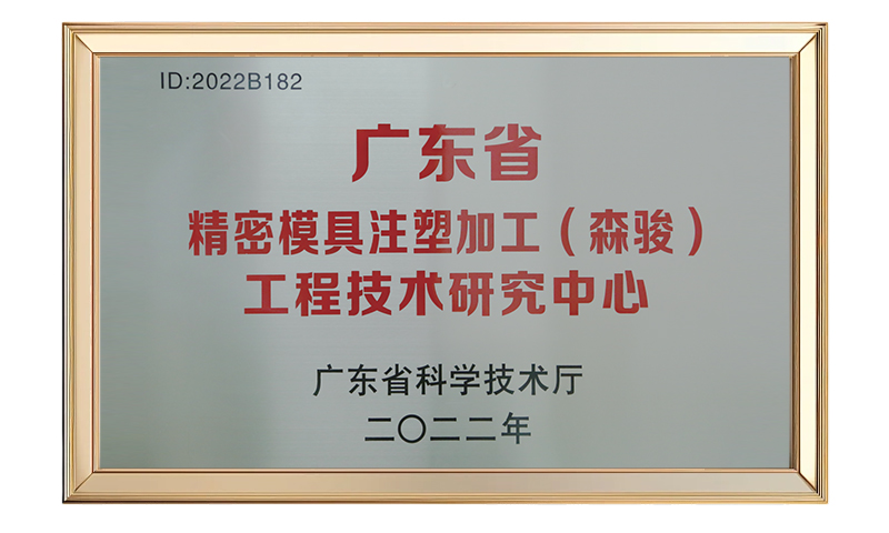 2022 SJ was rated as “Guangdong Province Preci- sion Mold & Molding Engineering Technology Pro- cess